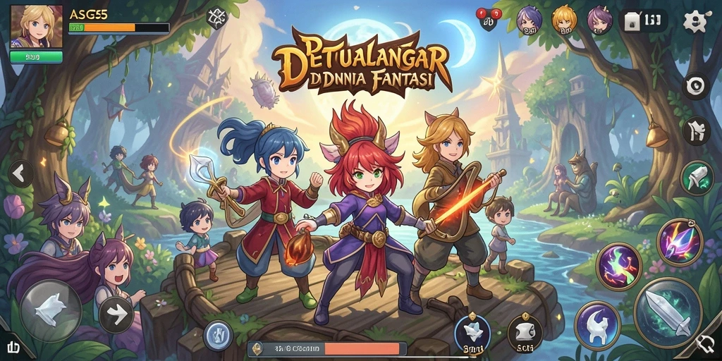 Tampilan gameplay menarik dari ASG55 dengan karakter Anime beraksi.