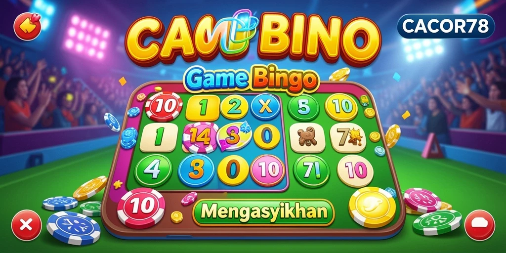 Screenshot utama CACOR78 menampilkan gameplay Bingo yang seru dan interaktif.