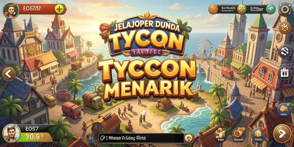 Tampilan gameplay menarik dari EOS77 yang menghadirkan pengalaman Tycoon.
