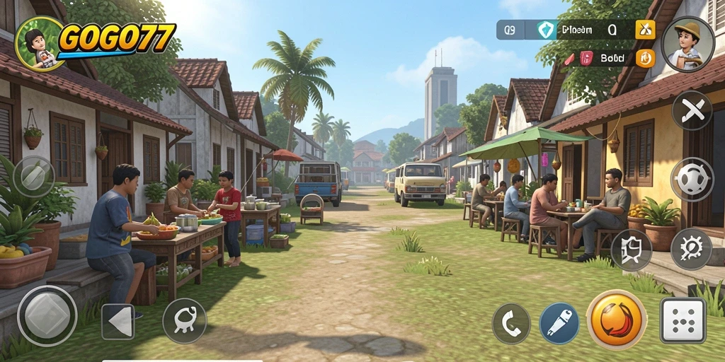 Tampilan gameplay GOGO77 dengan aktivitas simulasi menarik.