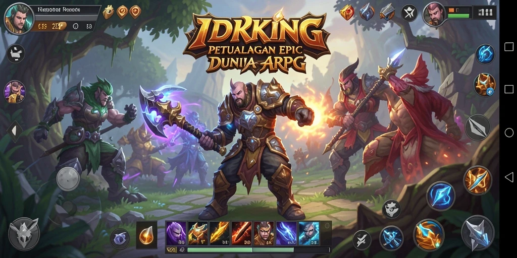 Tampilan gameplay seru dalam petualangan ARPG IDRKING.