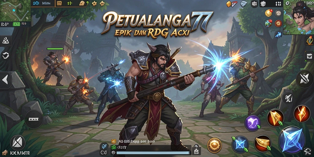 Tangkapan layar PCX777 menampilkan aksi seru dalam petualangan ARPG.