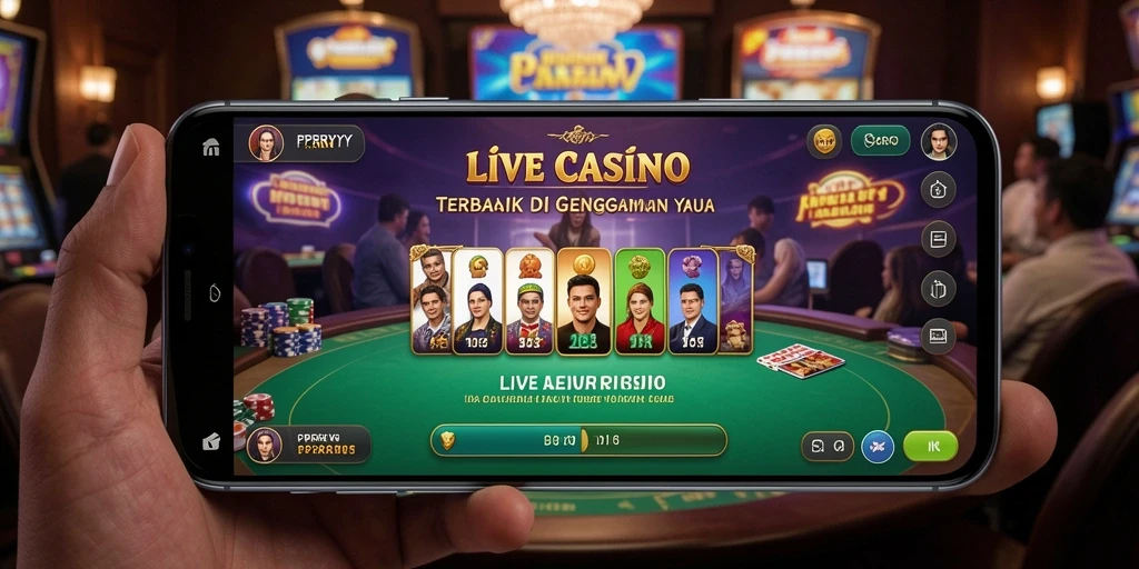 Tampilan gameplay menarik di PPRRYY yang menghadirkan dealer langsung.