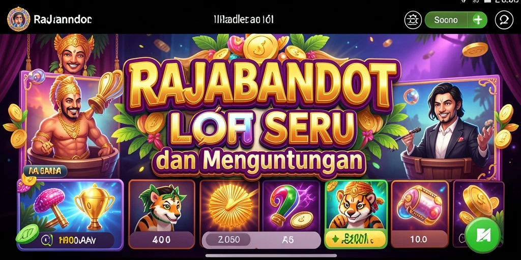 Screenshot gameplay menampilkan petualangan seru dalam permainan Slot RAJABANDOT.