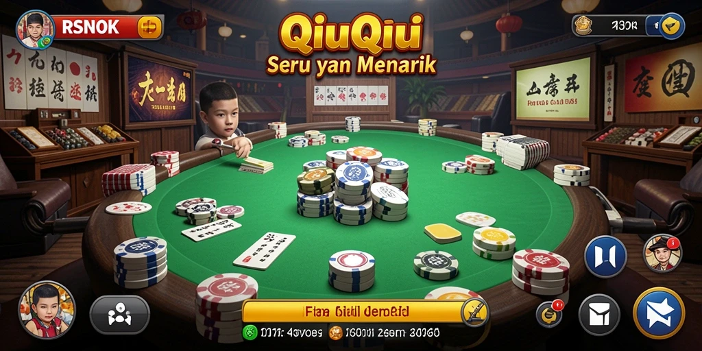 Tampilan gameplay RSNOK dengan suasana QiuQiu yang menarik.