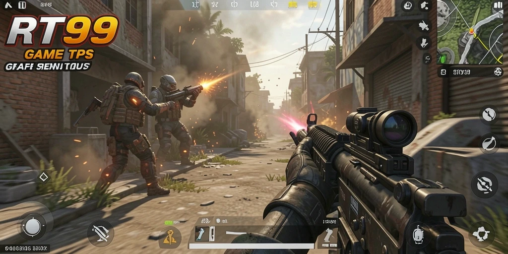 Tampilan gameplay RT99 yang mendebarkan dan penuh aksi.