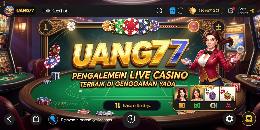 Screenshot gameplay UANG77 menampilkan suasana kasino nyata yang memukau.