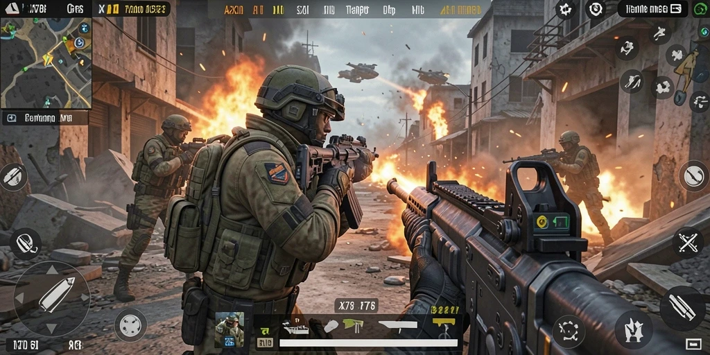 Tangkapan layar X78 menampilkan pertempuran seru dalam game FPS.